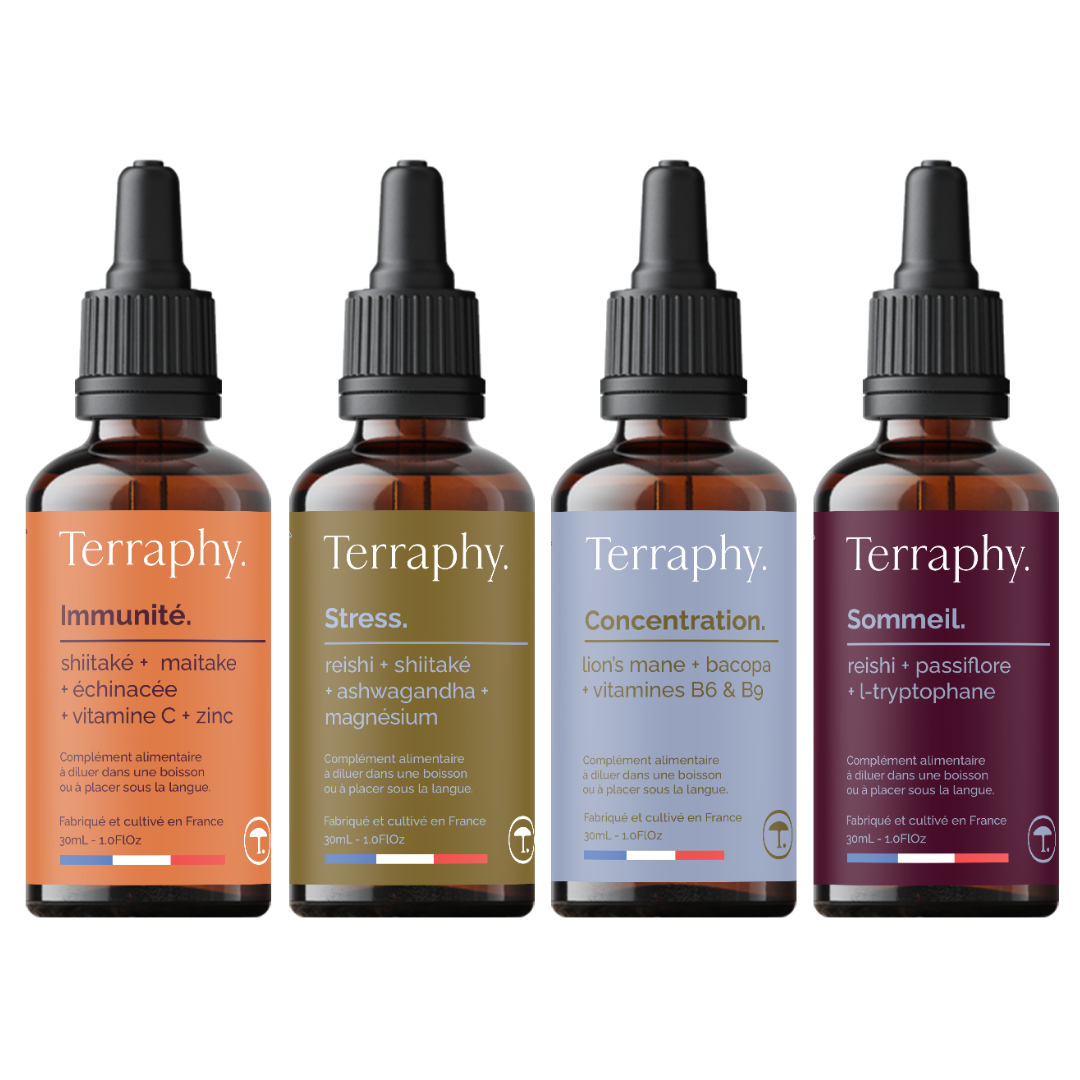 Pack Puissance Champignons. 4 fioles